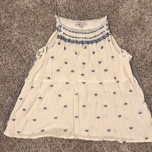 Embroidered tank top small